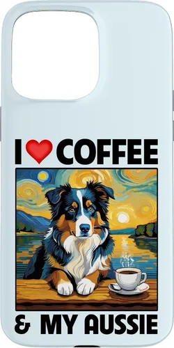 Vista 31 de Aussie Mom Dad Coffee Cup Australian Shepherd Dog Lovers Case for iPhone 17