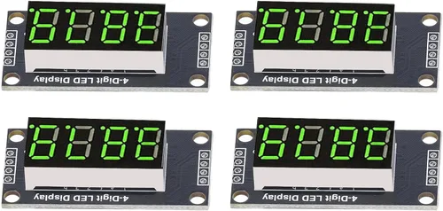 Vista 6 de 4 juegos de módulo de visualización de tubo digital LED, 4 dígitos y 7 segmentos, 0.36 pulgadas, TM1637, módulo de visualización numérica