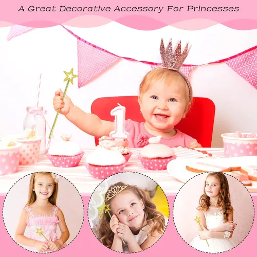 Vista 4 de Meanplan 36 varitas de hadas de 13 pulgadas, varitas de princesa con estrella mágica, palitos de bruja de ángel, accesorios de disfraz de hada
