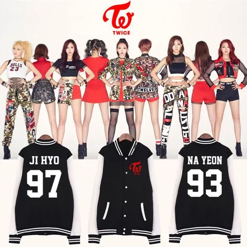 Vista 2 de CHAIRAY Twice Sweatshirt Basketball Baseball Jacket NaYeon Momo sana JiHyo Mina DaHyun ChaeYoung Tzuyu Hoodie