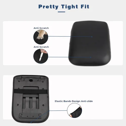 Vista 3 de Funda de Respaldo de Brazo para Consola Central Almohadilla Completa de Protección para Consola de Cuero Accesorios Interiores Compatible con Negro