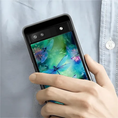 Vista 963 de Compatible con Google Pixel 4A 5G Mobile Case Creative Acrylic Panel trasero Silicona Protección Grip especialmente diseñado para Google Pixel 4A 5G