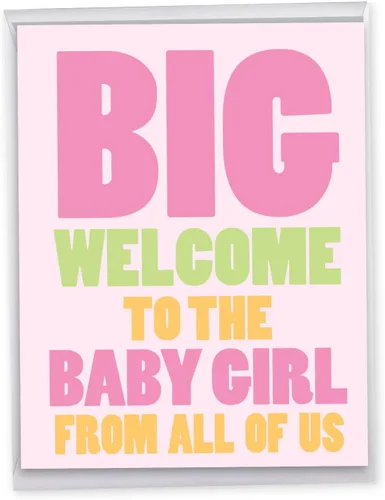 Vista 10 de NobleWorks, Divertida tarjeta de felicitación para bebé, tarjeta de embarazo con sobre, de todos nosotros (8.5 x 11 pulgadas), Big New Baby Congrats