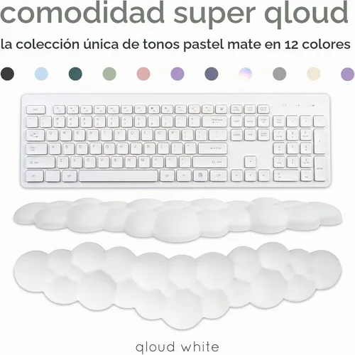 Vista 2 de Create-ables Qloud Cloud Reposamuñecas para Teclado Reposamuñecas para Teclado de Computadora Almohadilla, Reposamuñecas para Teclado Cloud