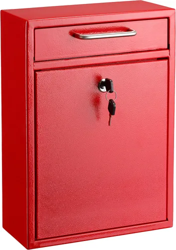 Vista 12 de AdirOffice contenedor con traba - Buzón de correo montado en pared., negro, 631-04-BLK