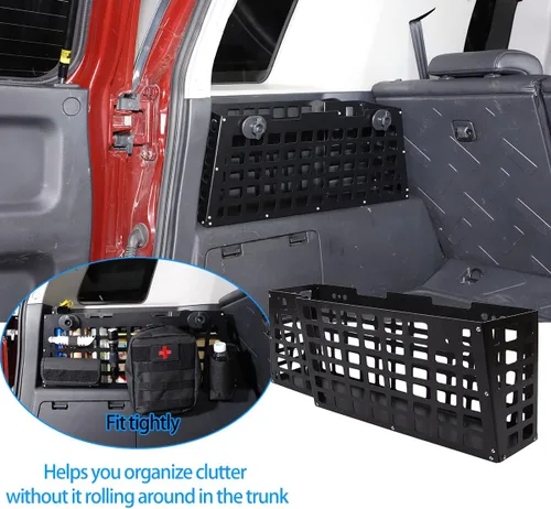 Vista 2 de HAPPYHORSE Para maletero Toyo-ta FJ Cruiser 2007-2021, organizador de artículos diversos, caja de almacenamiento con compartimento de almacenamiento