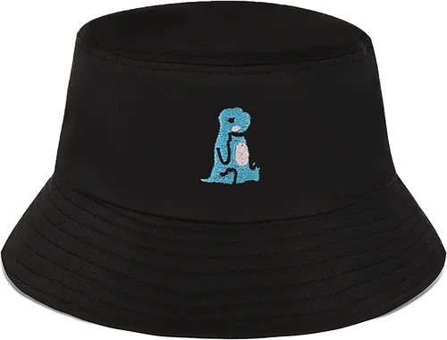 Vista 13 de XYIYI - Sombrero de pescador de algodón con bordado de moda, sombrero de cubo de playa para mujeres y niñas