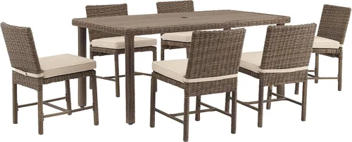 Vista 11 de Crosley Furniture Bradenton - Juego de 2 sillas para exteriores, sillas de mimbre para patio, terraza, patio trasero, color marrón desgastado