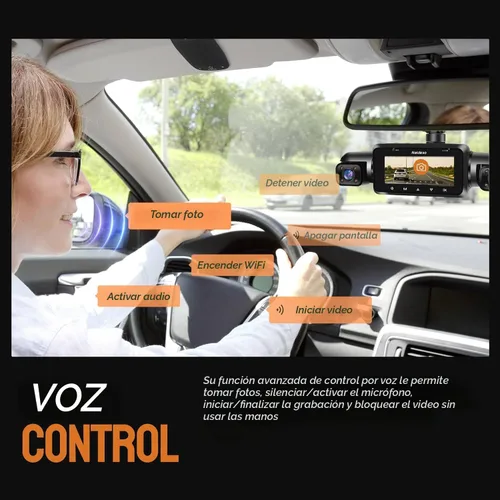 Vista 8 de Neideso Cámara de tablero de visión de 360° de 4 canales frontal y trasera, cámara de tablero 3K para coche