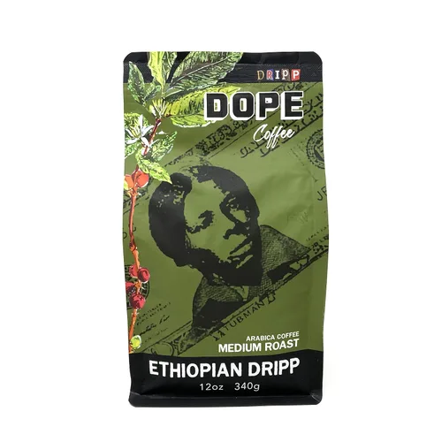 Vista 5 de Dope Coffee - Goteo etíope de grano entero de 5 libras, región Sidamo 100% Arábica, tostado medio