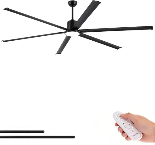 Vista 11 de Newday Ventilador de techo impermeable IP66 de 52 pulgadas con luces, ventilador de glorieta resistente a la intemperie con control remoto, LED