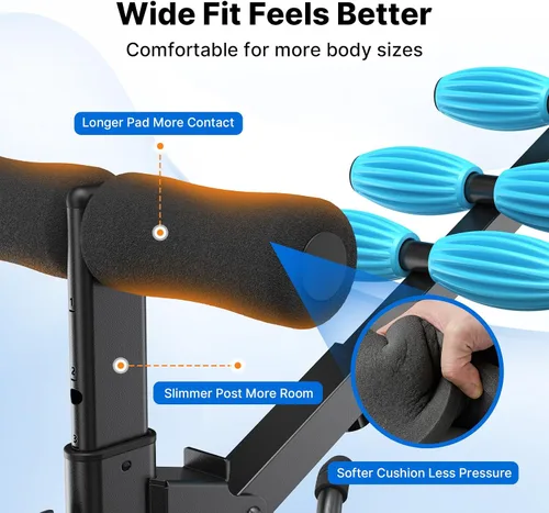 Vista 4 de MERACH Deep Squat Machine for Women, Adjustable Glutes Trainer Machine, Core & Leg Exercise, Push Up Board Workout Equipment at Home Gym