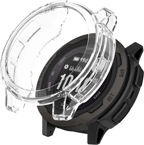 Vista 3 de TenCloud Funda protectora para Garmin Instinct 2 1.772 in Solar Smartwatch, antiarañazos, TPU antiarañazos, compatible con Garmin Instinct 2 Solar
