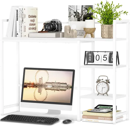 Vista 12 de Snughome Estante de Escritorio, Gabinete de Escritorio de 38.6" para Monitor de Computadora, Estante Organizador de Escritorio, Estante