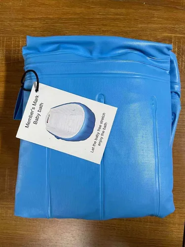 Vista 4 de Bañera inflable para bebé, piscina plegable inflable para niños pequeños y recién nacidos (azul)