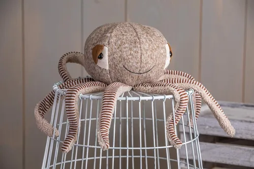 Vista 2 de Mary Meyer FabFuzz - Juguete suave de peluche, 14 pulgadas, pulpo Sir Saltz, perrito