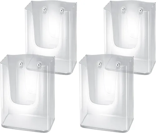 Vista 6 de Sigel LH115 Porta literatura de pared acrílico, con 1 compartimento, transparente, para A4