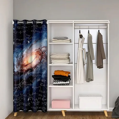 Vista 2 de Feelyou Math Equation - Cortina de puerta (1 panel, 34 x 80 pulgadas)