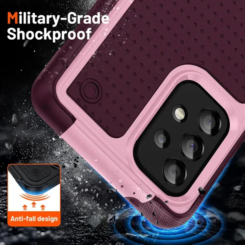 Vista 331 de Jeylly Compatible con Samsung Galaxy A22 5G Funda, Funda Samsung A22 5G con 2pcs protectores de pantalla de vidrio templado