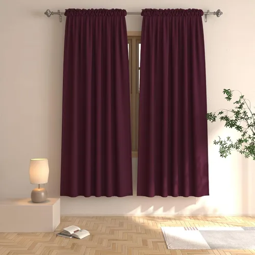 Vista 55 de UPOPO Cortinas beige de 45 pulgadas de largo para oscurecer la habitación, paneles de cortina para ventana, bolsillo para cortinero, cortinas