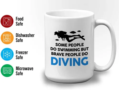 Vista 56 de Taza de café de buceo de 11 onzas, color negro, sumerge en la felicidad, actividades de respiración subacuática, pasatiempos, natación, ascenso