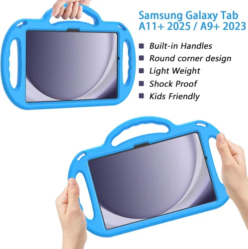 Vista 7 de LTROP Funda para Samsung Galaxy Tab A11 Plus 2025 / A9 Plus 2023 de 11 pulgadas con asa de correa para el hombro y soporte, funda a prueba de golpes