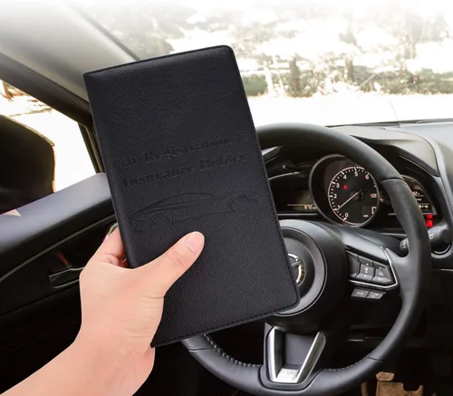 Vista 8 de Cacturism Soporte para registro y seguro de automóvil, guantera de vehículo, organizador de automóvil para hombres y mujeres, funda de accesorios