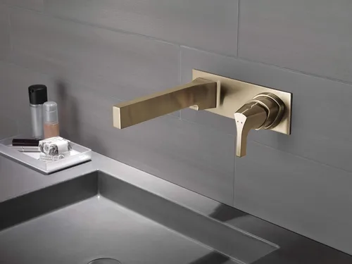 Vista 4 de DELTA FAUCET T574LF-CZWL - Grifo de baño de una sola manija para montaje en pared, bronce champán Champagne bronce