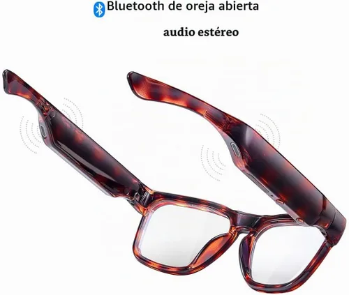 Vista 2 de OhO - Gafas inteligentes de oreja abierta, 128 GB UV400 Z87.1 gafas de sol