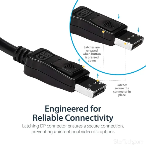 Vista 3 de Conversor de video con DisplayPort a HDMI 4K con audio, de la marca StarTech Estándar Negro