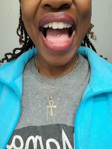 Vista 3 de JewelryWeb Curata - Piercing para lengua (oro de 14 quilates, 14 G, 0.197in)
