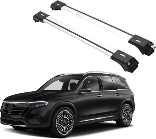 Vista 22 de ERKUL Barras transversales de techo para Mercedes Benz GLE (V167) 2019-2026 Barras transversales de aluminio con bloqueo antirrobo para techo Negro