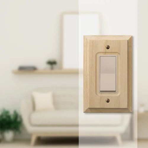 Vista 3 de Amerelle Baker Single Rocker Placa de pared de madera sin terminar