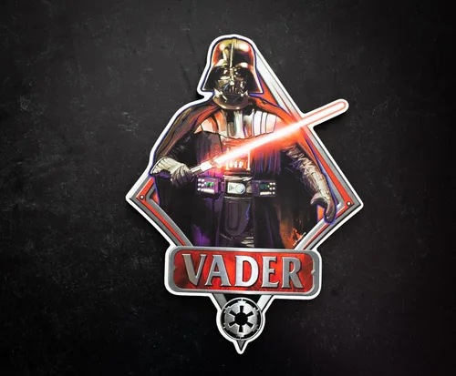 Vista 4 de Silver Buffalo Disney Star Wars Darth Vader Episodio 4 Arte de pared de madera troquelada, 13 x 9.5 pulgadas, multicolor