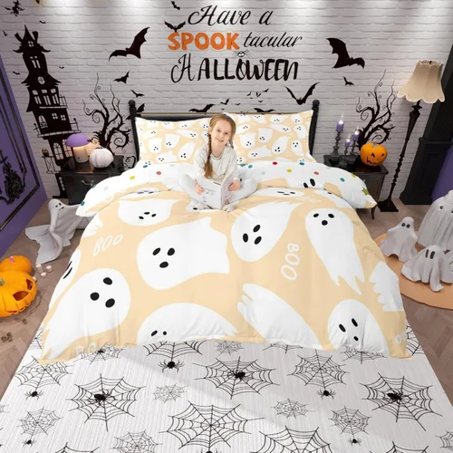 Vista 12 de Juego de ropa de cama de animales de gato misterioso, bohemio, exótico, tribal, abstracto, arte abstracto, juego de funda de edredón para decoración
