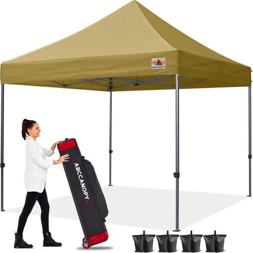 Vista 42 de ABCCANOPY Toldo Desplegable – Carpa/Toldo Portátil para Patio Exterior de 8 x 8 Pies, Resistente para Patio Trasero y Terraza con 4 Sacos de Arena