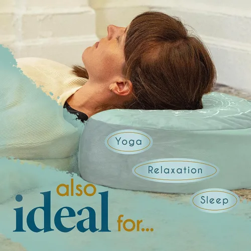 Vista 8 de Florensi - Cojín de meditación - Cómoda almohada de suelo - Tradicional almohada de meditación tibetana con hermosa cubierta de terciopelo - Cojín