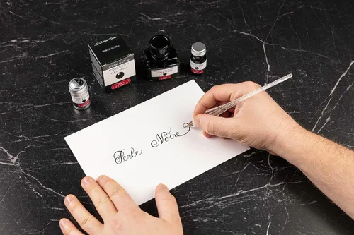 Vista 6 de Tinta para pluma estilográfica Herbin - Botella de 10 ml - Perle Noire
