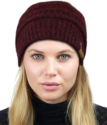 Vista 435 de C.C Trendy Warm Chunky Soft Stretch Cable Knit Beanie