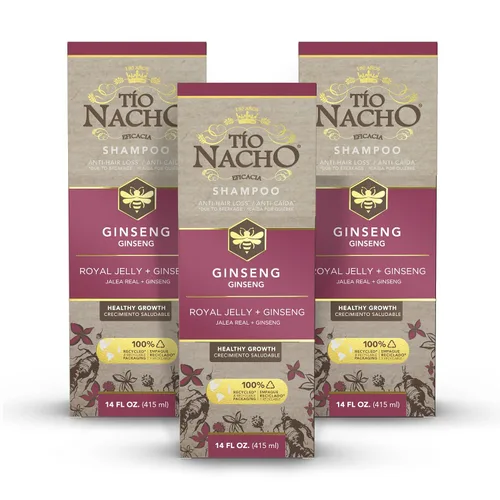 Vista 10 de TIO NACHO Shampoo Ginseng con Jalea Real - Reduce la caída del cabello 14 Onzas Líquidas