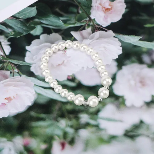 Vista 3 de LEILE Collar de perlas de imitación de cristal de imitación de 0.315 in para niña, joyería colgante de mariposa, 3 unidades para niñas y niños