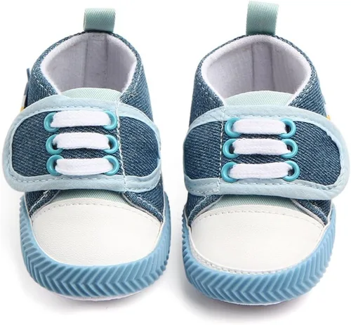 Vista 4 de OAISNIT - Zapatos de lona para bebé, zapatillas de deporte para niños y niñas suaves y antideslizantes para cuna