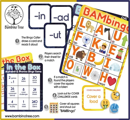 Vista 7 de THE BAMBINO TREE BAMBingo Sight Words Plus Alphabet - Aprender a leer ABC y juegos educativos de vocabulario