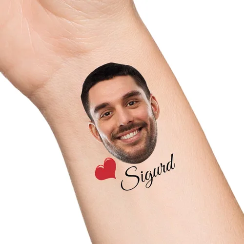 Vista 40 de Tatuajes temporales personalizados con texto de nombre, tatuaje temporal personalizado con logotipo fotográfico para adultos, parejas, mujeres