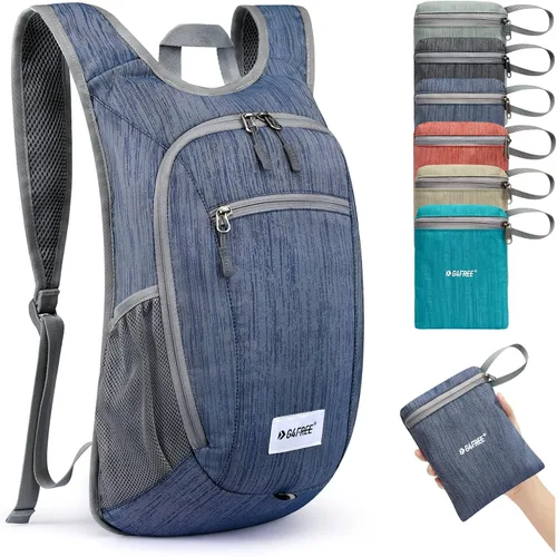 Vista 8 de G4Free 10L/15L Mochila para Senderismo Plegable Ligera, Mochila de Día para Caminatas, Pequeña, Viaje al Aire Libre, Bolsa de Hombro Plegable