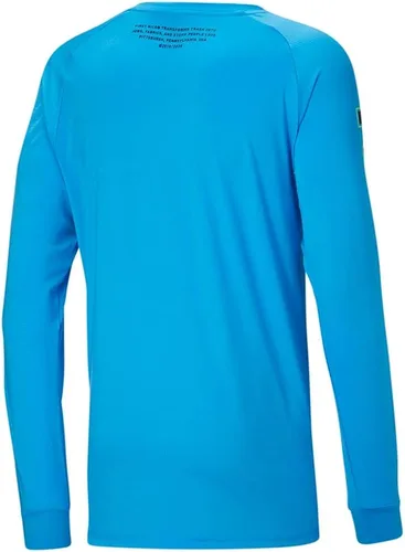 Vista 4 de PUMA Camiseta de manga cuello redondo para hombre Train First Mile Xtreme casual, color azul, Azul Patchwork