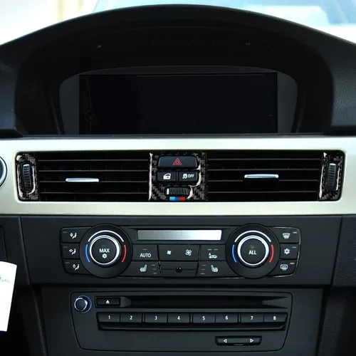 Vista 7 de Adhesivo de fibra de carbono para rejilla de aire acondicionado del panel de la consola central del coche, calcomanía decorativa compatible con BMW
