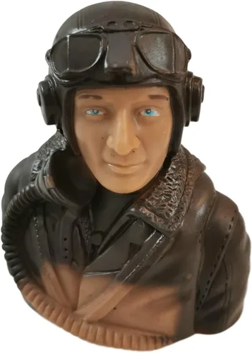 Vista 3 de Figuras de piloto de 1/5 de la Segunda Guerra Mundial pintadas a mano para aviones RC modelo avión avión Warbird Sport Jet Car Boat Drone Toy Driver