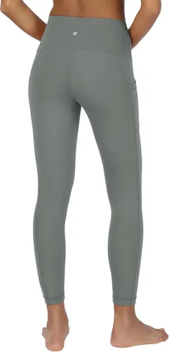 Vista 4 de 90 Degree By Reflex Leggings de cintura alta para mujer, elásticos, longitud al tobillo, con bolsillos laterales