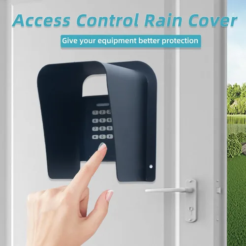 Vista 7 de Cubierta de lluvia para timbre de puerta, cubierta de control de acceso de metal, protector de cámara de video, timbre de acero laminado en frío